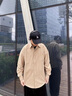 聲猴日系復(fù)古長袖T恤男士套裝春秋潮流港風(fēng)打底衫三件套酷帥穿搭休閑 卡其色+短白T+黑休閑褲【三件 XL 曬單實拍圖