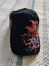 HTKD新品女士鴨舌帽帽子女新款百搭鴨舌帽春夏款蝴蝶刺繡民族風(fēng)帽 升級款蝶戀花黑色 曬單實(shí)拍圖