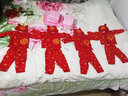鵬優(yōu)新生兒衣服大紅色純棉滿(mǎn)月百天過(guò)年服服嬰兒套裝寶寶春秋裝三件套 雙魚(yú)系帶兩件套 59 （推薦0-2月） 曬單實(shí)拍圖