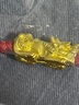 紅色年輪 黃金轉運珠皮丘黃金貔貅999足金本命年紅繩手鏈腳鏈 3D硬金轉運珠金珠男女款情侶禮物 貔貅+4顆金珠【紅繩】 成人款  16cm 曬單實(shí)拍圖