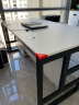永诺 办公桌椅组合 老板桌经理桌现代简约书桌大班台大板桌办公室家具 黑架+白色桌面（桌子+大侧柜） 升级板材 1.6米*0.8米 实拍图