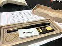日本進(jìn)口吳竹Kuretake純狼毫萬年科學(xué)毛筆便攜自來水小楷毛筆抄經(jīng)練字反復(fù)吸墨書法 金柄 DW141-50 曬單實拍圖
