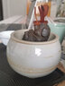 雅輊茗品 日式手工粗陶建水茶盂帶蓋復(fù)古家用茶道茶渣缸收廢水茶洗茶桶配件 秋夢(mèng)-素紋建水 曬單實(shí)拍圖
