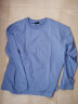 班尼路（Baleno）潮流圆领女长袖t恤休闲运动纯色直筒卫衣 007B蓝色 L  实拍图