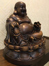歐柏歷  彌勒佛擺件實木雕刻新中式家居客廳玄關(guān)店鋪裝飾擺件 中號彌勒佛(長25*高28約14斤) 曬單實拍圖
