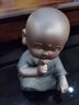 陶云尚 黑金砂紫砂小和尚茶寵擺件手工可養(yǎng)茶盤茶玩擺件茶道配件小沙彌 黑金砂 不說小和尚 曬單實(shí)拍圖