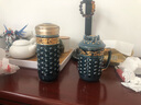 乾唐軒【官方授權】活瓷杯乾坤鎏金禮盒套裝水杯男高檔陶瓷杯子商務(wù)禮品 藍+金 高杯加隨手杯套裝 曬單實(shí)拍圖