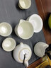 鴻冠 羊脂玉功夫茶具套裝 高檔白瓷玉瓷陶瓷整套茶壺蓋碗送禮辦公茶藝 03款：羊脂玉西施14件套組 曬單實拍圖