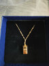 智玉云祥珠寶 暴富小金條項鏈黃金小金磚999足金一體套鏈女5G金塊吊墜金牌 【單吊墜】約1.1g-1.3g+18k金鏈 曬單實(shí)拍圖
