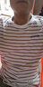 耐佐短袖T恤男夏季純棉半袖條紋上衣男裝t恤修身圓領(lǐng)體恤衫男士打底衫 卡其 L 曬單實(shí)拍圖
