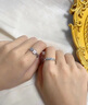 夢芊汐925銀情侶戒指一對(duì)男女活口對(duì)戒可調(diào)節(jié)刻字七夕情人節(jié)禮物送女友 富士山櫻花情侶對(duì)戒+免費(fèi)刻字 曬單實(shí)拍圖