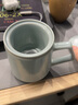 汝山明汝瓷馬克杯 辦公杯 水杯 茶漏三件套蓋杯 汝窯開(kāi)片可養飄逸杯汝瓷 曬單實(shí)拍圖