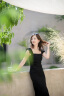 DPLAY夏新款法式优雅黑色赫本风气质修身吊带裙显瘦长裙小黑裙 经典黑 XL 实拍图