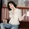 羅蒙（ROMON）2025年新款秋裝時尚長袖娃娃領襯衫女裝漂亮洋氣小衫早秋女裝 杏色 L -105-115斤 曬單實拍圖