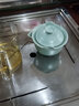 易信 汝窯茶壺天青手抓蓋碗陶瓷汝瓷開片防燙手抓壺手工泡茶壺功夫茶具配件 環(huán)青壺 曬單實(shí)拍圖