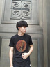 3號堡羅短袖t恤男冰絲圓領(lǐng)潮流燙鉆天絲修身男士半袖休閑老鷹體恤老虎頭 黑色616 XXL 適合140-160斤左右 曬單實(shí)拍圖