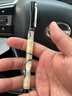 愛(ài)好（AIHAO）愛(ài)好4794墨酷mook亞克力金屬重手感學(xué)生考試專用0.5mm子彈頭中性筆透明子彈頭獨(dú)立包裝盒辦公水筆 亞克力款-米黃-拔帽款-4794 曬單實(shí)拍圖