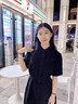 Marisfrolg【新能量黑裙】瑪絲菲爾醋酸襯衫式茶歇連衣裙女 立體塑形剪裁 黑色 M 曬單實(shí)拍圖