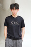 C'N'CCNC男裝春夏新款圓領(lǐng)短袖T恤意大利品牌logo燙鉆設計經(jīng)典羅紋領(lǐng)黑色46 /(165/84A) 曬單實(shí)拍圖
