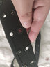 槿城 男士雙扣腰帶雙孔青年帆布皮帶工裝潮ins朋克雙針扣雙排扣褲帶YD-31 黑色 115CM 曬單實(shí)拍圖