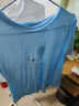 真维斯（JEANSWEST）t恤女纯棉2024夏季舒适打底衫半袖体恤上衣女士上衣女浅蓝2XL 实拍图