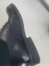 金利來(lái)男鞋秋季真皮英倫風(fēng)商務(wù)正裝皮鞋男士休閑鱷魚(yú)紋系帶韓版鞋子男潮 黑色皮里580730792AAB 40 曬單實(shí)拍圖
