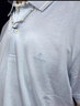 GANT/甘特【100%棉】夏季男士休閑撞色條紋圓點翻領短袖T恤POLO衫 433灰藍色 M 曬單實拍圖