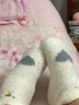 卜襪甲珊瑚絨襪子女不掉毛秋冬保暖家居睡眠襪成人地板襪毛巾月子襪 金絲立體貓珊瑚絨4色5雙 女士均碼(適宜35-40碼) 曬單實拍圖