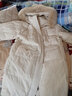 雅鹿中長(cháng)款羽絨服女2025年新款大毛領(lǐng)時(shí)尚韓版女生顯瘦冬裝加厚外套女 米白色 M 曬單實(shí)拍圖