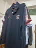 袋鼠長袖T恤男士純棉Po lo衫秋冬商務休閑體恤衫 YY5618藍色 185/3XL(建議170-185斤) 曬單實拍圖