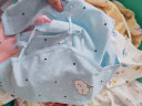 班得新生儿衣服春秋季婴儿内衣初生绑带和尚服无骨缝制内衣分体套装 蓝色66码(3-6月适合10-15斤) 实拍图
