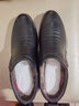 奧康棉鞋男士冬季新款加絨保暖皮靴子套腳真皮男靴子圓頭寬版毛絨冬鞋 黑色105011022LH 40 曬單實(shí)拍圖