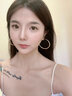 ACOSH大耳圈耳環(huán)女新款小眾設計高級感生日禮物氣質輕奢圓圈素圈耳飾 金色耳環(huán) 曬單實拍圖