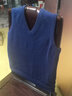 恒源祥羊絨衫背心女V領(lǐng)馬甲秋冬款純色套頭衫舒適保暖羊絨打底毛衣 藏青 2XL 175/96A 曬單實(shí)拍圖