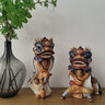 翊珗（YIXIAN）國潮風(fēng)舞獅醒獅擺件石灣公仔藝術(shù)品客廳玄關(guān)裝飾手工藝品特色禮品 黑彩大號禮盒裝【含精美底座】 曬單實(shí)拍圖