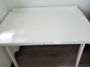 巧手七（QIAOSHOUQI） 北欧实木书桌电脑桌椅子套装中学生书台简约桌子卧室学习桌成人办公桌简易 纯白色（升级版） 100cm*60cm*75cm（双抽屉） 实拍图