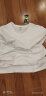七匹狼短袖T恤男纯棉春夏季打底衫基础纯色小白T男生运动汗衫背心 圆领白色 175/XL(建议125-145斤) 实拍图