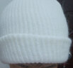 古霖 帽子女冬季毛线帽女士月子帽韩版常规包头帽撞色针织帽子冬天保暖护耳帽套头帽 白色 实拍图