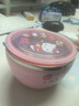 江南.漢桐（Home&Tony）兒童湯碗家用便攜小學(xué)生吃飯碗帶蓋304不銹鋼卡通餐具手柄碗套裝 凱蒂貓kitty碗 曬單實(shí)拍圖
