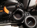魔律 適用于賽睿Siberia V3耳機套 V2 V1耳套 霜凍之藍耳罩 海綿套耳罩耳機替換配件 黑色內橙蛋白皮一對 曬單實(shí)拍圖