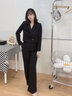 簡(jiǎn)蜓高級感小西裝套裝女春秋季2026新款職業(yè)裝氣質(zhì)短款休閑西服女神范 單件黑色西裝 L（推薦105-115斤） 曬單實(shí)拍圖