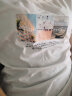 欧莎（OSA）T恤女士夏季新款衣服短袖印花上衣体恤修身潮清爽冰瓷棉感 白色 L 实拍图