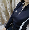 PGA 秋冬新款 高爾夫衣服女 長(cháng)袖T恤 立領(lǐng)拉鏈式 保暖防寒 PGA 101081-黑色上衣 XL 曬單實(shí)拍圖