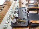 華廈弘泰 整塊黑檀木 茶盤(pán)實(shí)木茶臺家用簡(jiǎn)約排水原木茶海大號功夫茶具托盤(pán) 65x35x4.5大展宏圖 曬單實(shí)拍圖