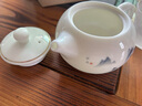 時(shí)記羊脂玉茶壺陶瓷泡茶單壺家用西施壺大小功夫白瓷泡茶器茶具套裝 山水藍彩（160ml） 曬單實(shí)拍圖