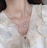 銀千惠999足銀莫桑鉆石項(xiàng)鏈女愛(ài)心吊墜鎖骨鏈七夕情人節(jié)生日禮物送女友 莫桑石項(xiàng)鏈+免費(fèi)刻字/代寫(xiě)賀卡 代寫(xiě)賀卡/首飾證書(shū) 曬單實(shí)拍圖
