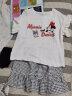 迪士尼（Disney）女童套装儿童套装两件套夏季新款童装宝宝衣服米妮黛丝时尚洋气 本白-女 130cm 实拍图