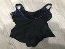 苾美 術(shù)后義乳假乳連體游泳衣女連體保守顯瘦遮肚溫泉5 有袖加肥加大溫泉保守125 黑花色 L 曬單實(shí)拍圖
