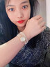 MKGO【生日禮物送女友】女士手表女輕奢女表鑲鉆防水石英鏈表生日禮物 金色+檢定證書+禮盒 曬單實拍圖