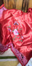 暢印刺繡肚兜套裝女士?jì)纫滤录t肚兜女士性感成人套宮廷抹胸成人睡衣 紅色 肚兜配平角褲 曬單實(shí)拍圖